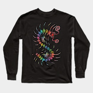 Bold Rainbow centipede Long Sleeve T-Shirt